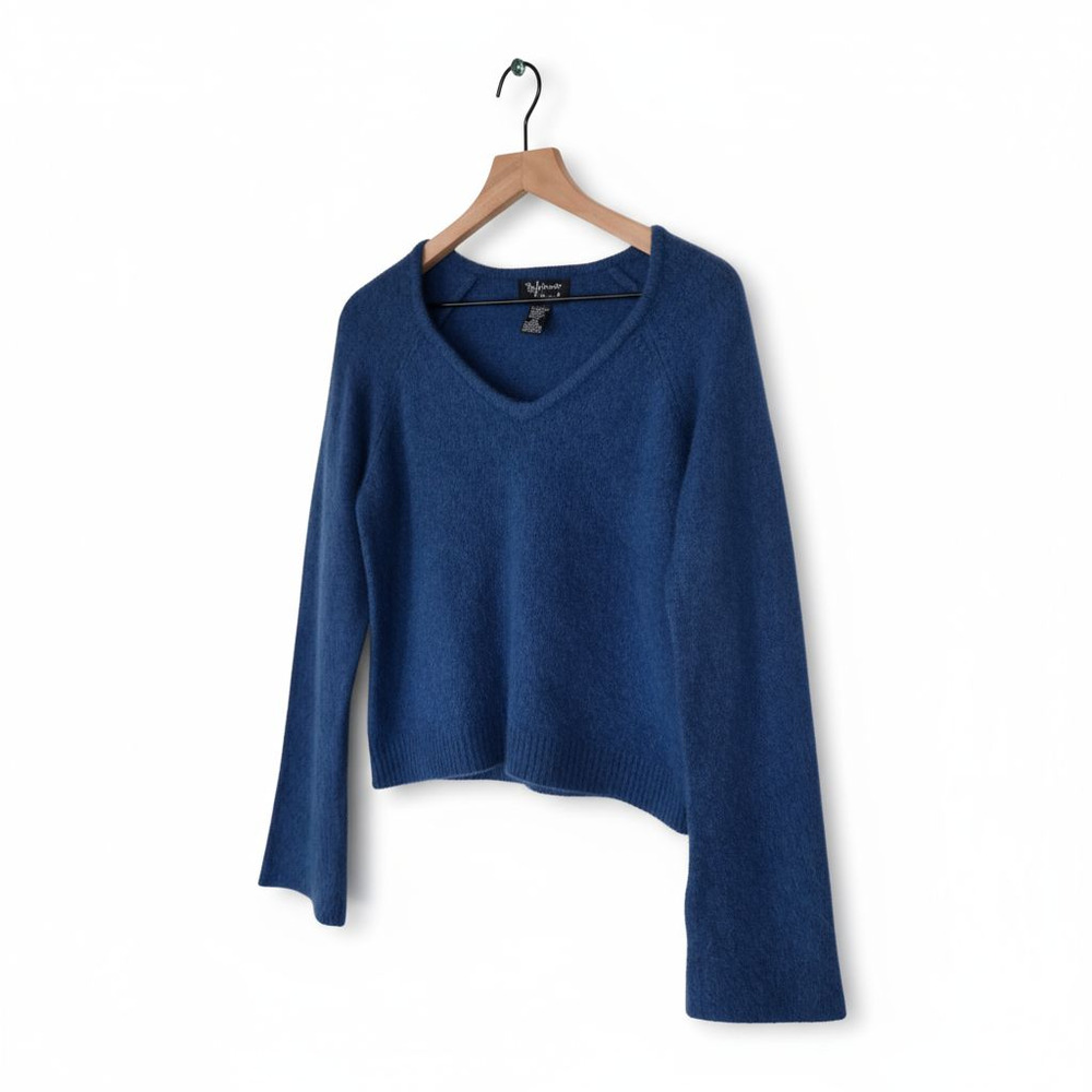 Reference Point Blue Angora Wool Blend Sweater Si… - image 1
